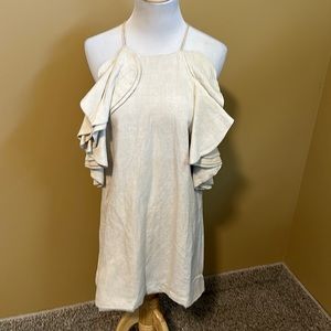 🐨 Audrey Linen Ruffle Detail Dress